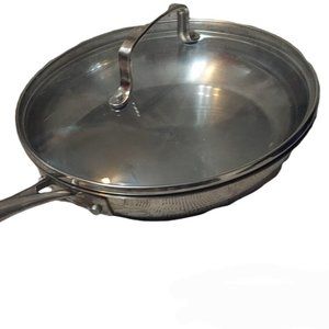 Cuisinart Induction Ready High Impact Bonded Base 10" Pan Skillet w/Lid 8922-24